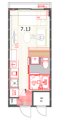 メゾンサンシャイン【TOMOS】の間取り