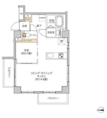 タイズ住吉の間取り