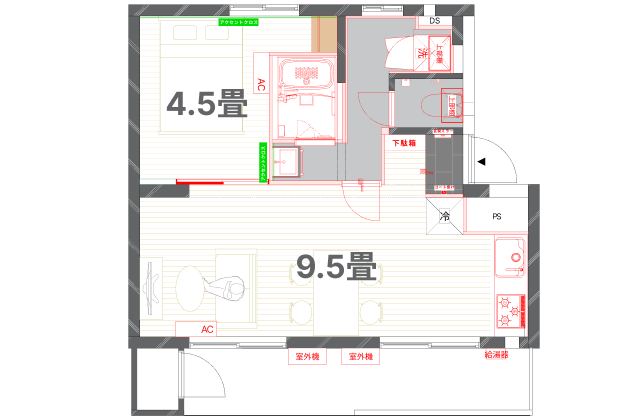 個室の湊  goodroom residence 座間ホシノタニ団地2号棟A202号室/神奈川県座間市