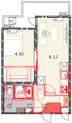 グリーンコーポ中央林間【TOMOS】の間取り