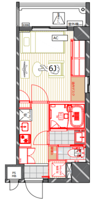 プラムハウス日本橋【TOMOS】の間取り