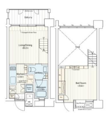 ドゥーエ新丸子の間取り