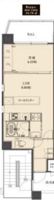 ラクラス江戸堀の間取り