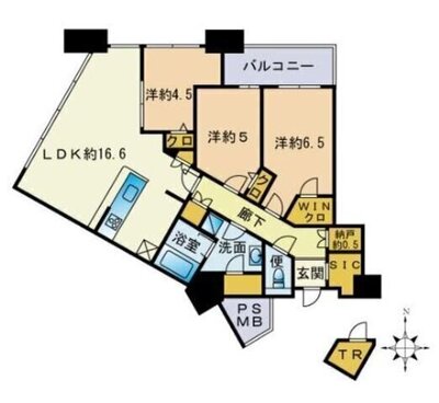 センターマークスタワーの間取り