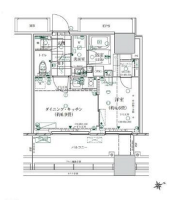 ローレルタワールネ浜松町　の間取り