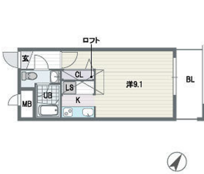 アクション別府1の間取り