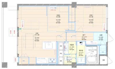 シャルマン築地明石町の間取り