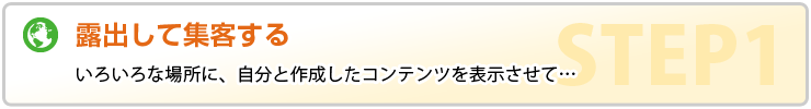 露出して集客する