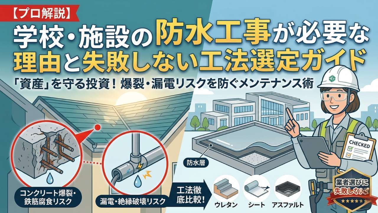 管理者必見】学校・施設の防水工事が「最優先事項」であるべき理由と
