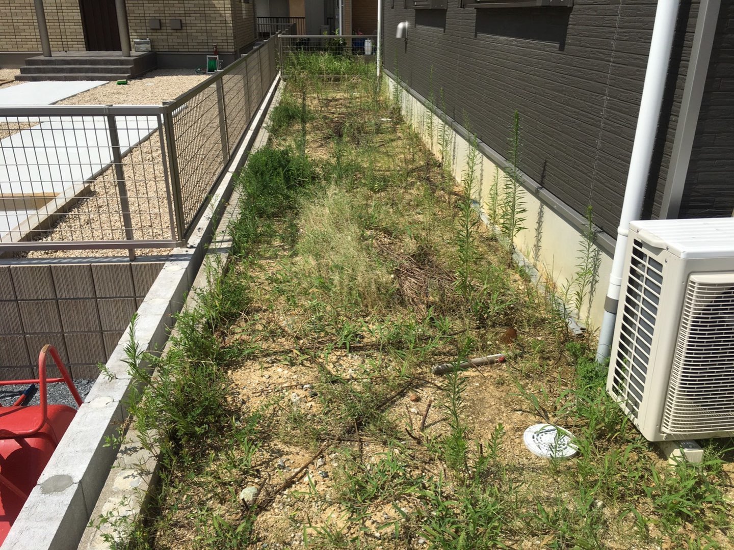 防草シート＋砕石 | 名古屋市北区の造園工事・外構工事は山門