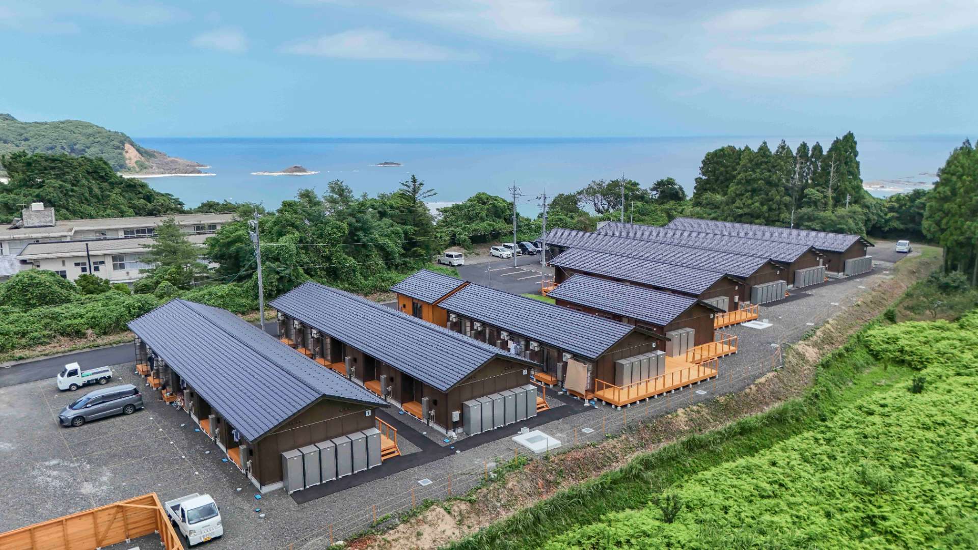 石川県能登半島の応急仮設住宅「折戸町第1団地」 | 公共施設の施工事例