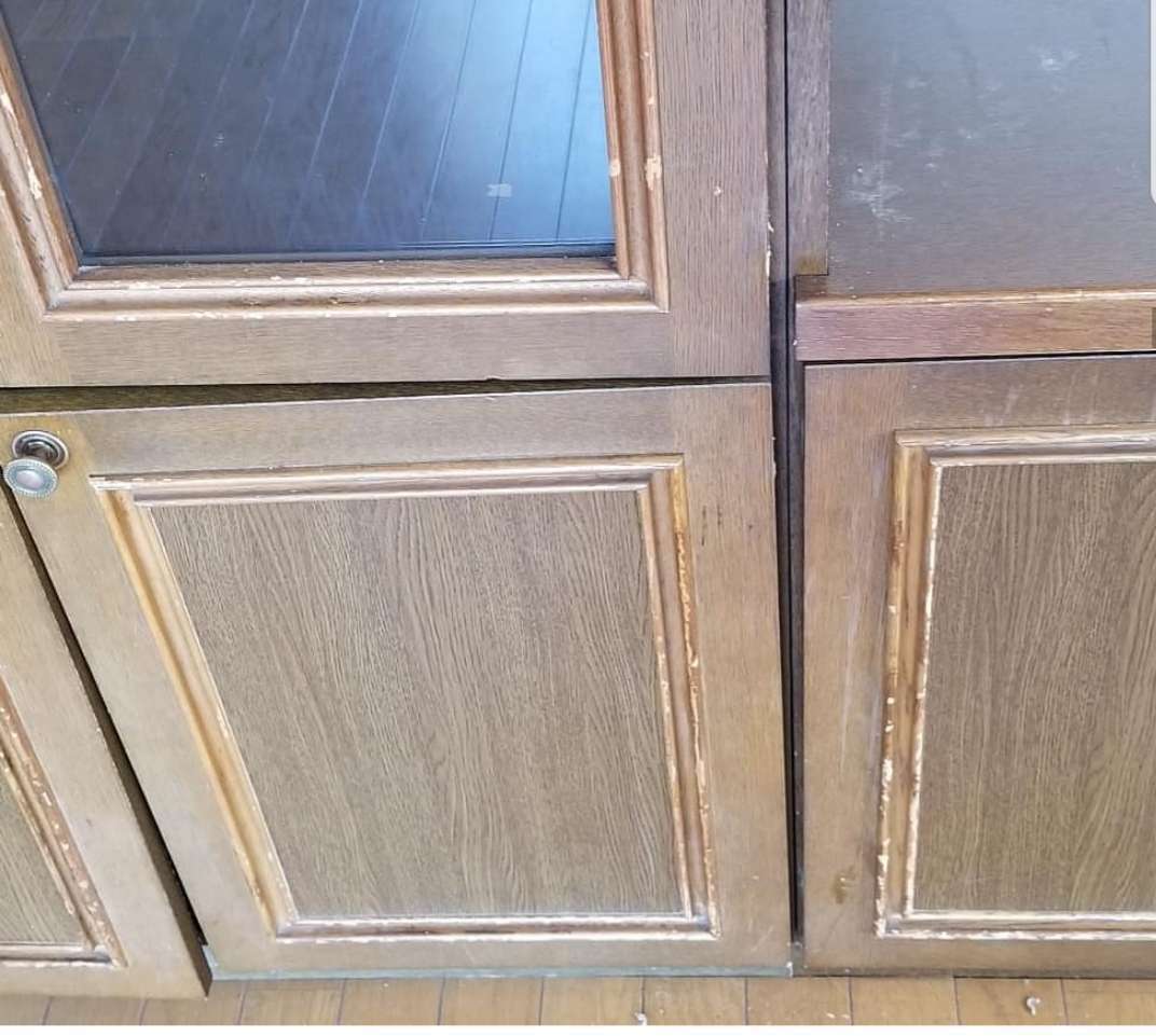 さいたま市中央区空室戸建て 備え付け家具の復元塗装 戸建ての施工事例 青森県八戸市の傷補修やリペア 塗装 復元のマルシン