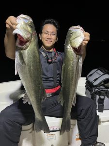 ボートシーバス釣行！！