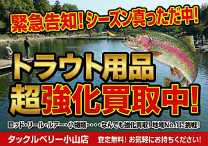 【小山店】バスプラグ大量放出！明日の朝は「エリアトラウト」を再びガッツリ品出し