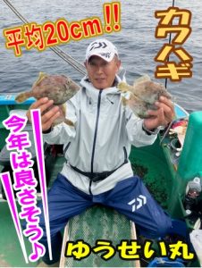 【戸塚中継店】▼釣果情報▼のんちゃんさん旬のカワハギ好調GET！