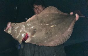 ひらめ釣れてますよ～