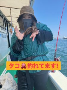 お客様釣果情報！明石船タコ釣果🎵