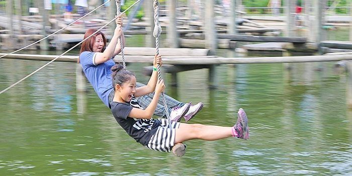 清水公園のフィールドアスレチック