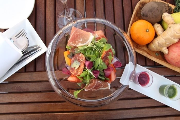スノーピークグランピングの料理の料理