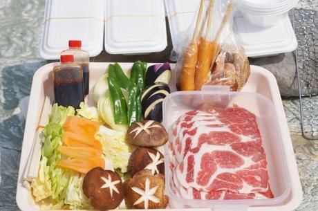 バーベキューの食材の写真