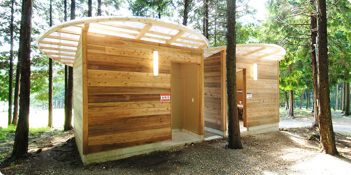 キャンプリゾート森のひとときのトイレの様子