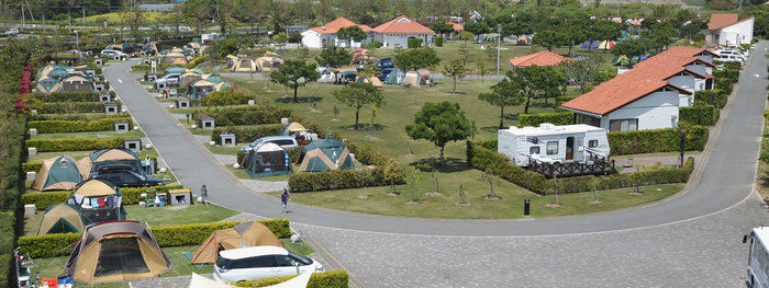 竜洋海洋公園オートキャンプ場の様子