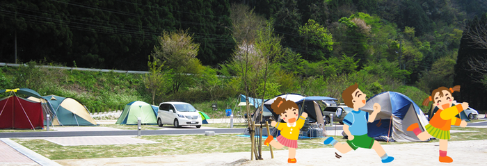 立久恵峡わかあゆの里キャンプ場のテントサイトの写真