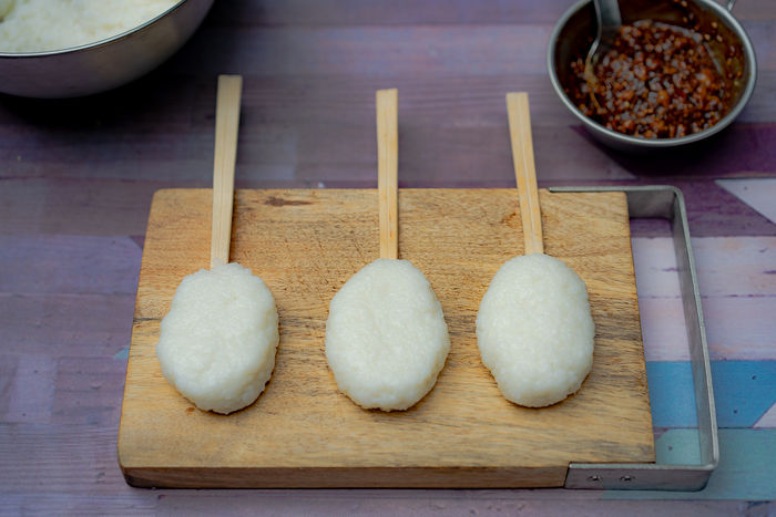 bbqグリル 五平餅で愛知の味 ひなたごはん キャンプ アウトドア情報メディアhinata