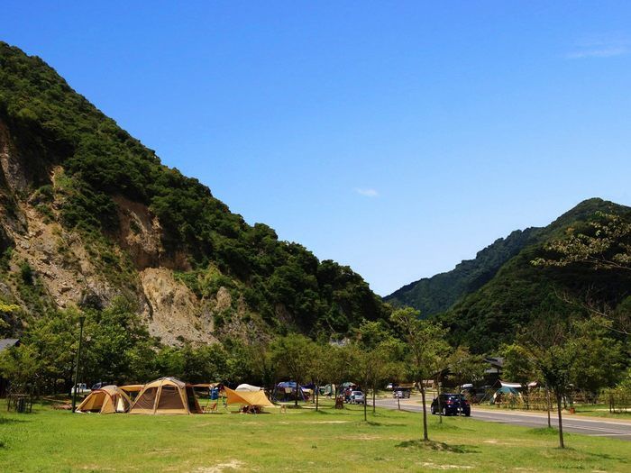 青川峡キャンピングパークのテントサイト