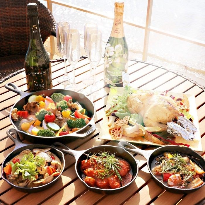 瑠璃浜のグランピング料理