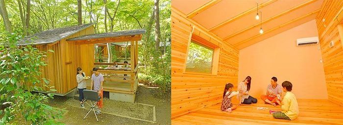 清水公園キャンプ場のバンガロー
