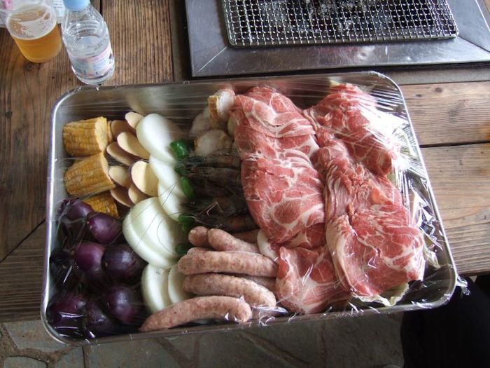 バーベキューの食材