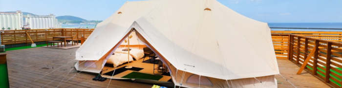 Wing Bay Camp Garden 海と空のテント