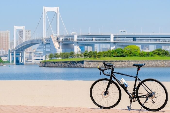 浜辺の自転車