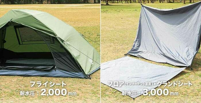 ワンタッチアシメテントの耐水圧