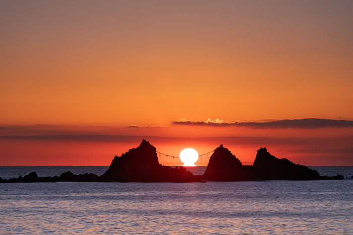 神奈川県真鶴岬の朝焼け