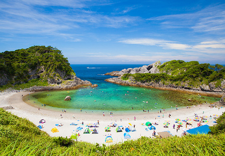 泊海水浴場の景色