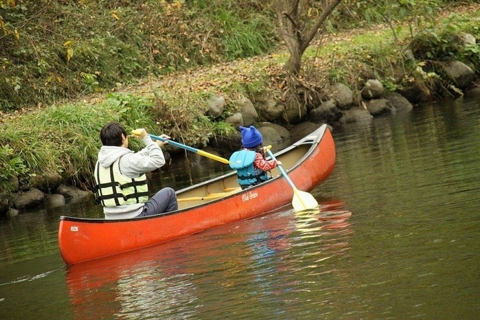 長瀞オートキャンプ場でのカヌー