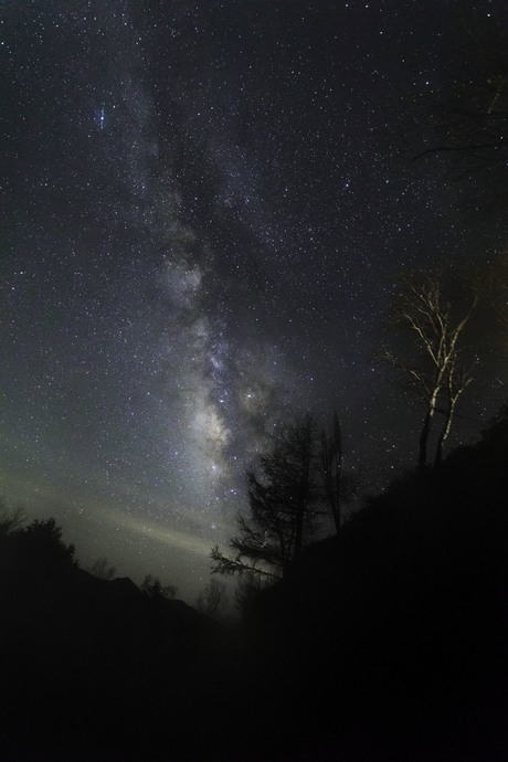 しらびそ高原山岳の星空