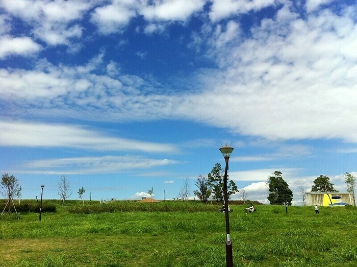 日中の舎人公園