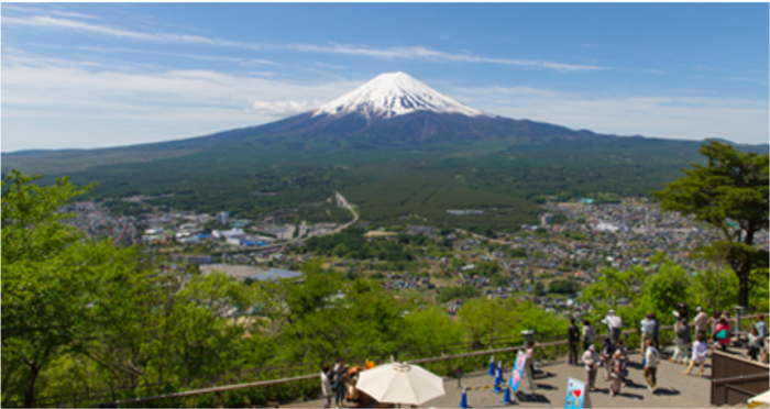 ロープウェイ富士見台駅から見える富士山
