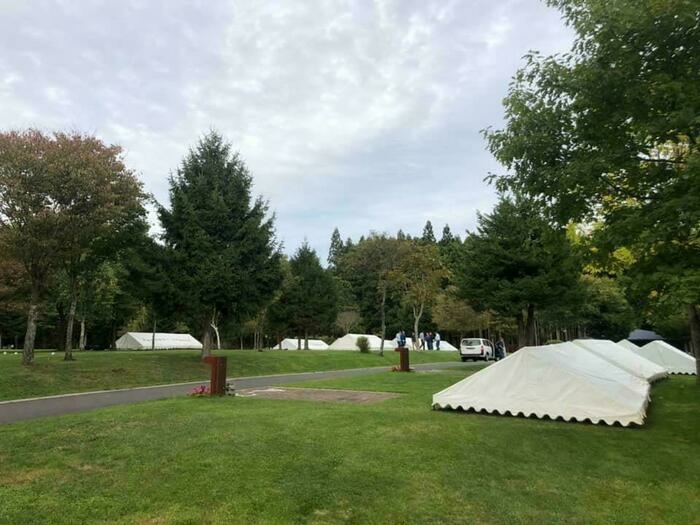 白石公園はこだてオートキャンプ場のようす