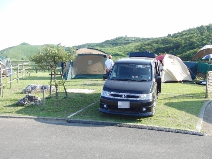 平尾台自然の郷キャンプ場でのキャンプの様子