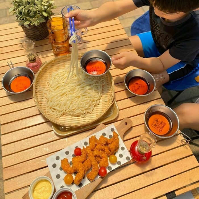 シェラカップで楽しむおうどん