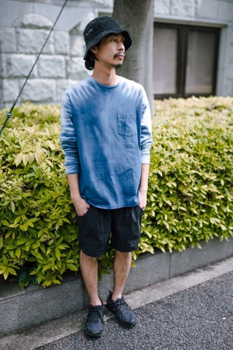 CALL O LINEを着た男性