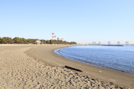 城南島海浜公園の砂浜