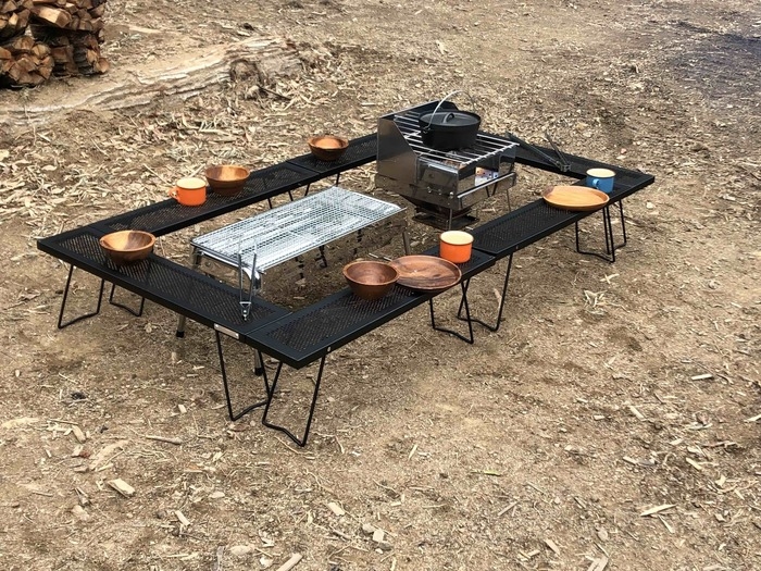 尾上製作所の焚き火テーブルの配置例