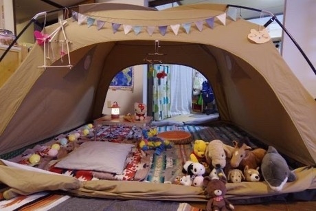 子供たちが考えたキャンプのレイアウト