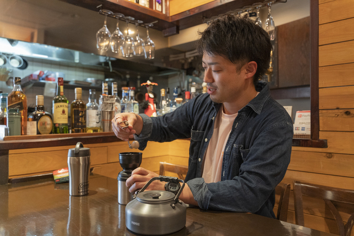 ユニフレームのコーヒーミル
