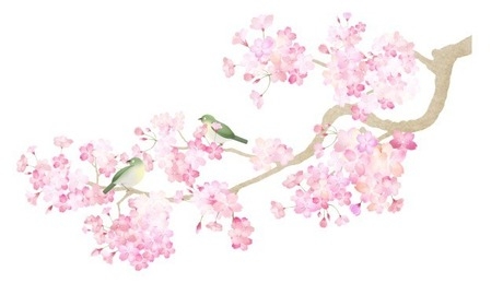 桜の春絵デザインの画像